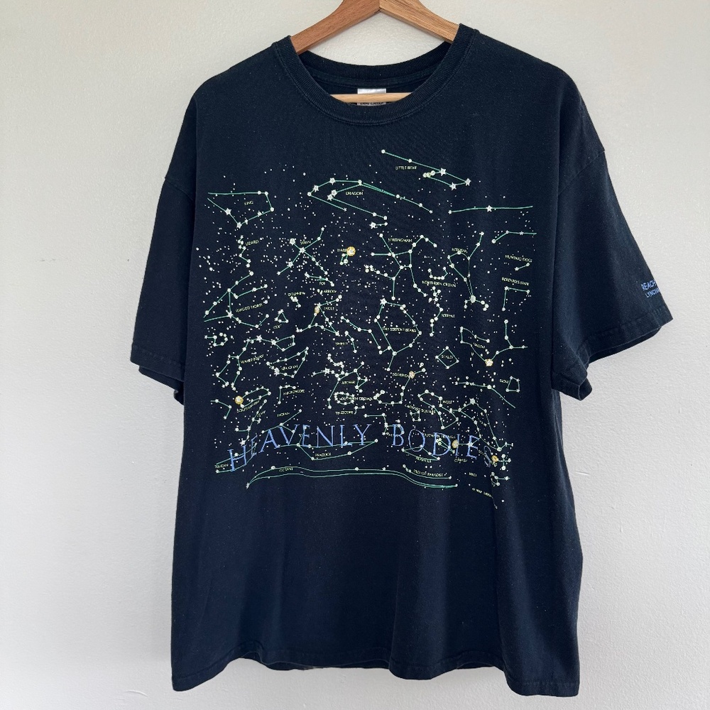 Heavenly Bodies T-Shirt Mens XL Constellation Stars Liberty Graphics Reprint Tee